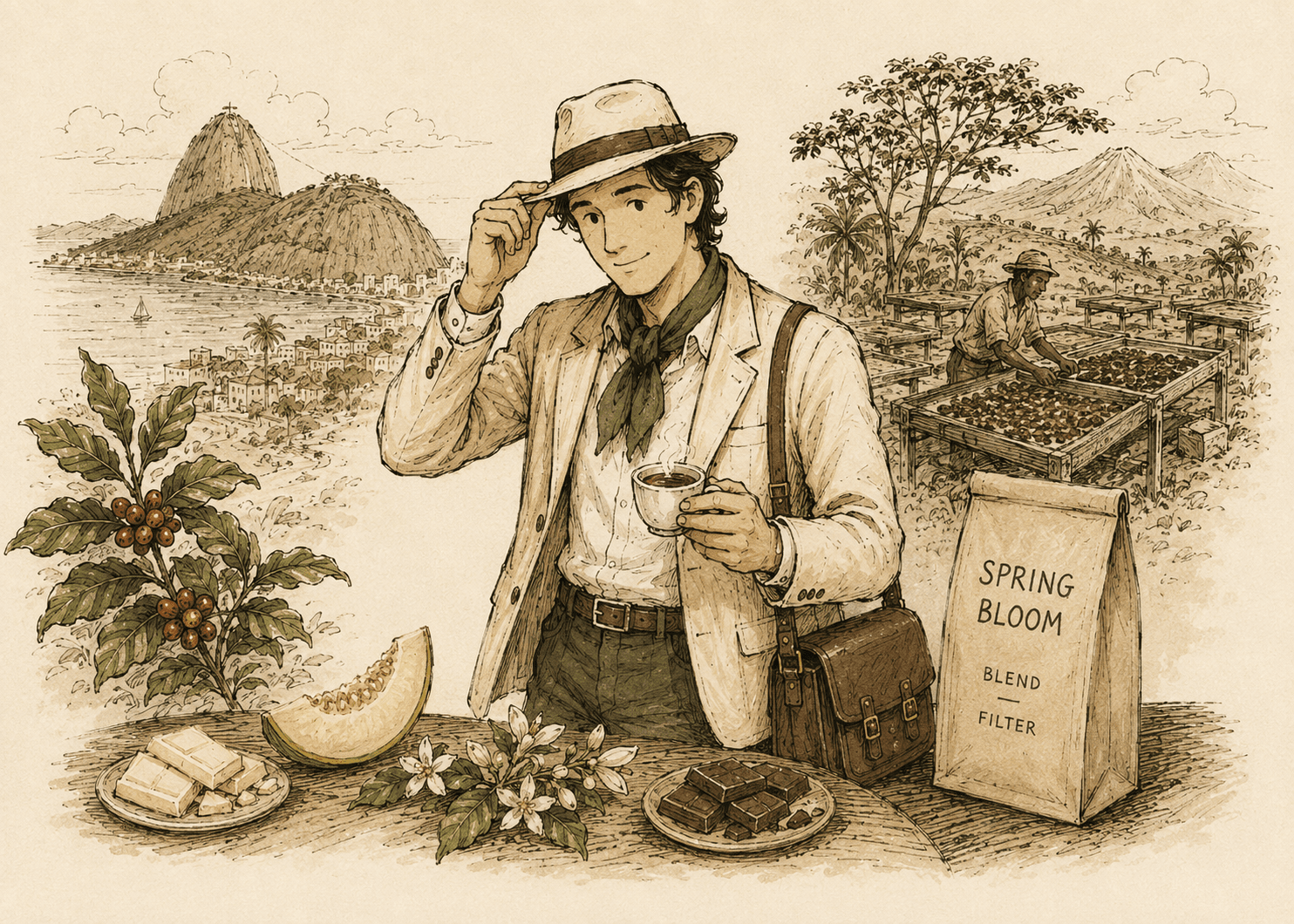 Leander with Spring Bloom