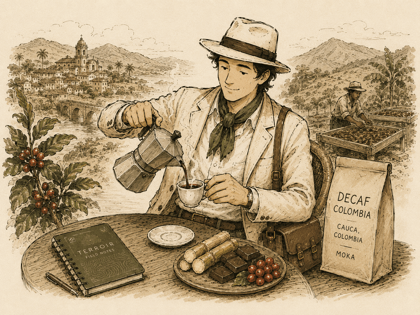 Leander with Decaf Colombia
